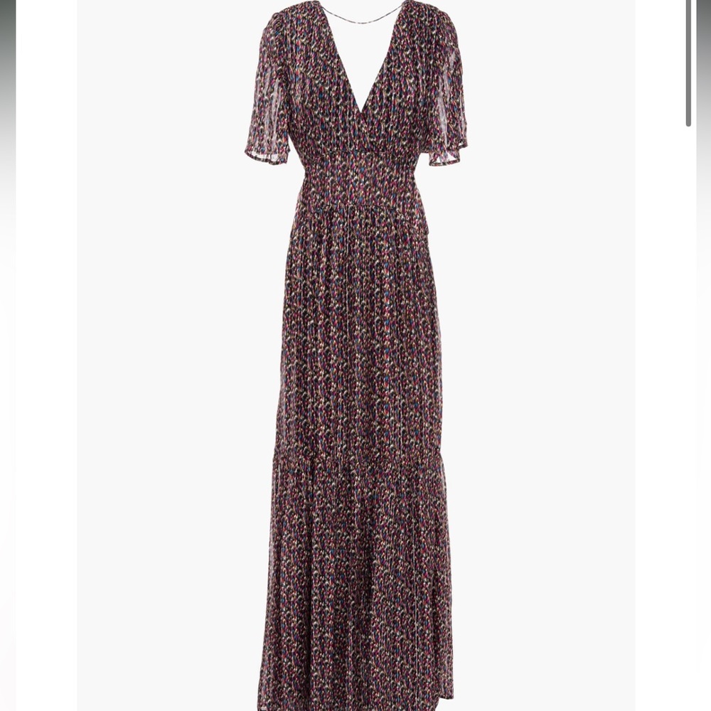 ba&sh divine silk blend maxi dress